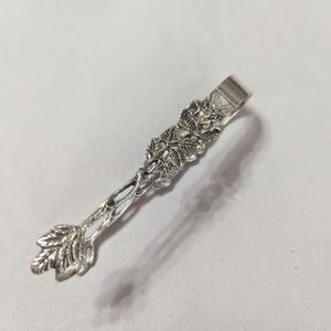 VTG ANTIKO 800 Silver Reticulated Hildesheimer Rose Pattern Sugar Tong Nips